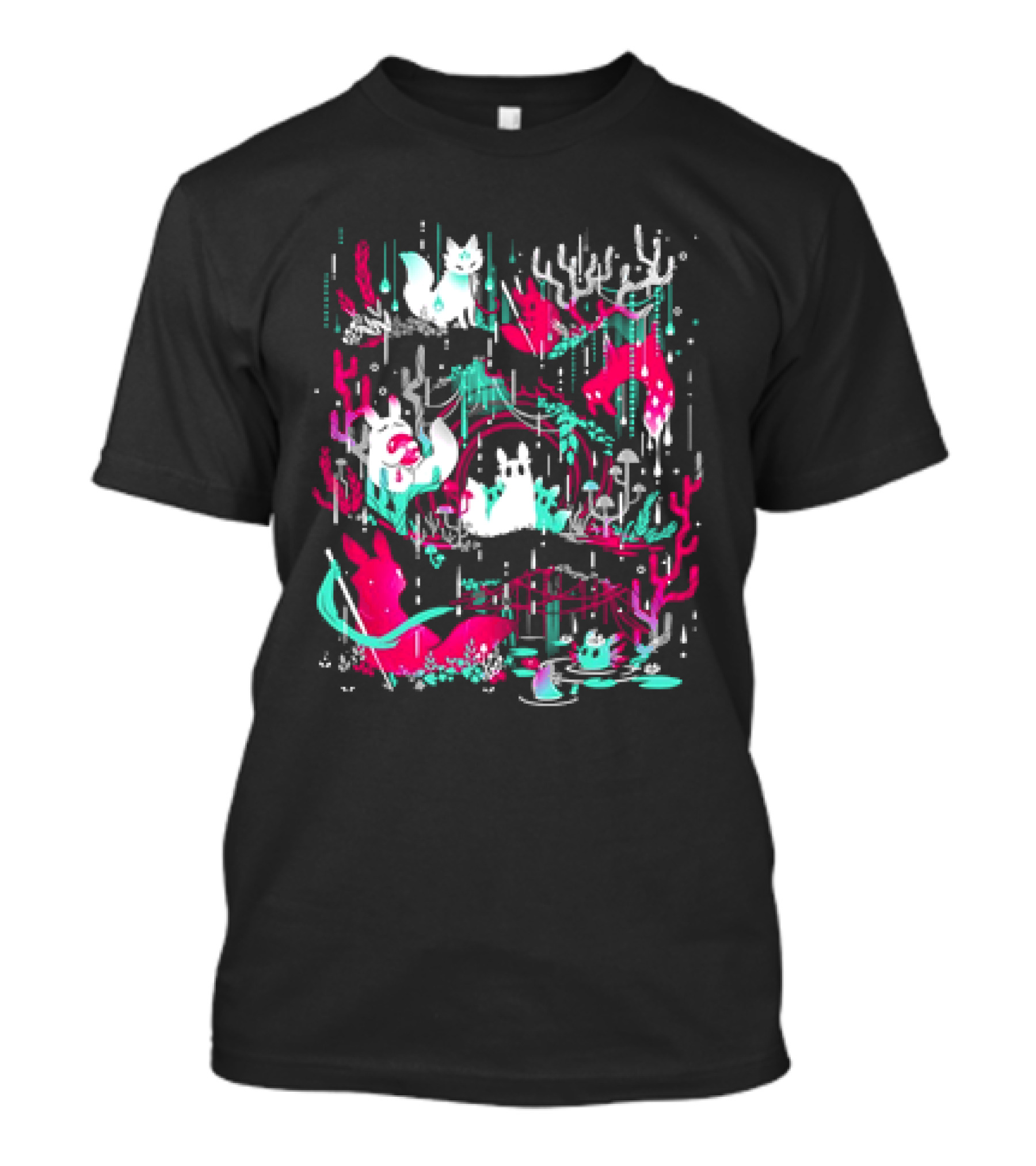 Rain World Downpour Colorful Creatures And Nature Elements T-Shirt