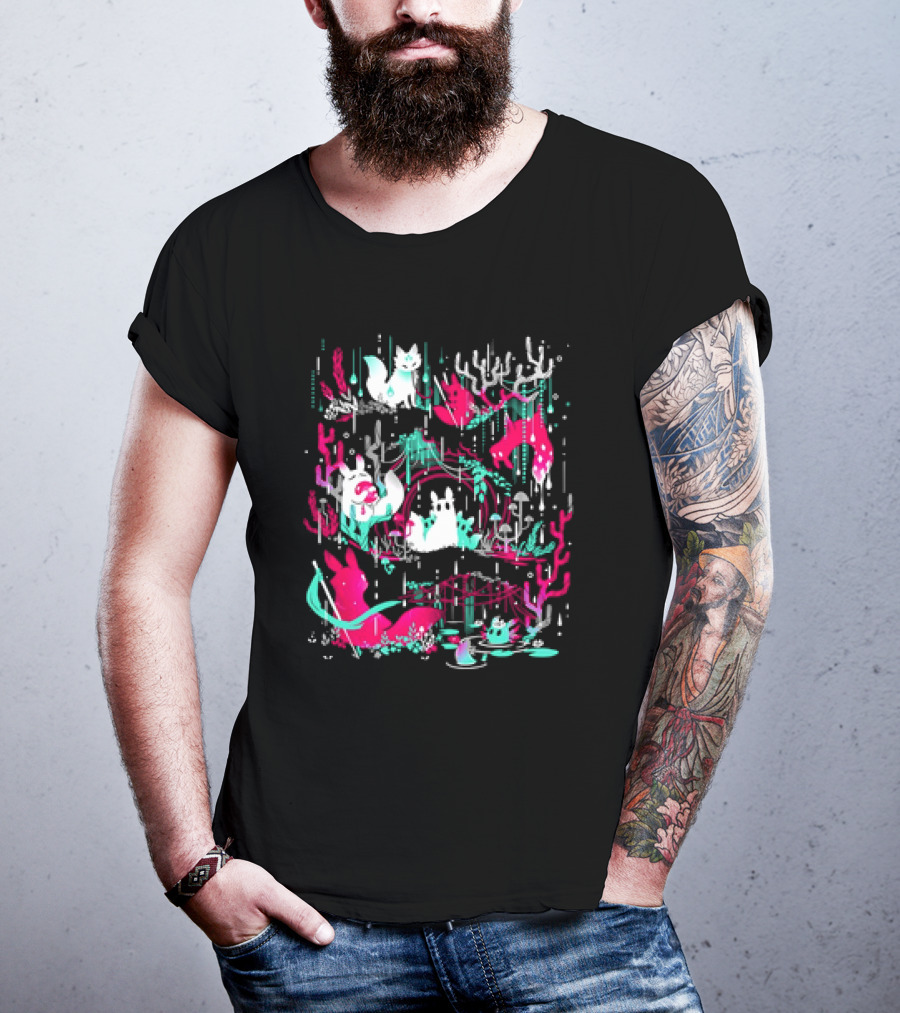 Rain World Downpour Colorful Creatures And Nature Elements T-Shirt