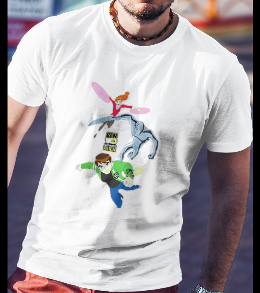 Ben 10 Ultimate Alien Characters Trio Action Flight T-Shirt