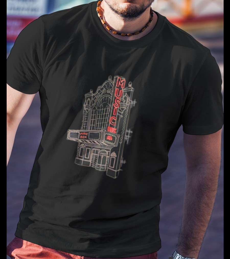 Music Box Theater Neon Sign Est 1929 T-Shirt