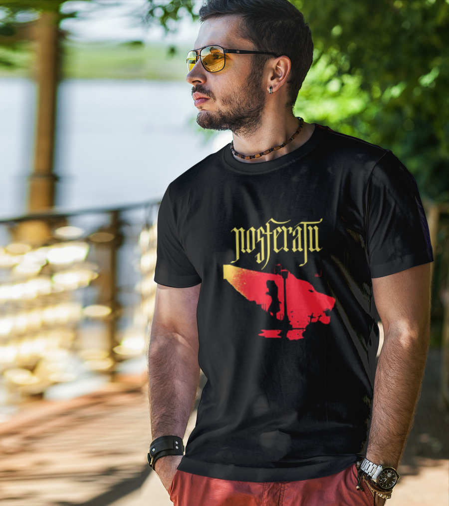 Nosferatu Vampire Silhouette Boat Scene T-Shirt