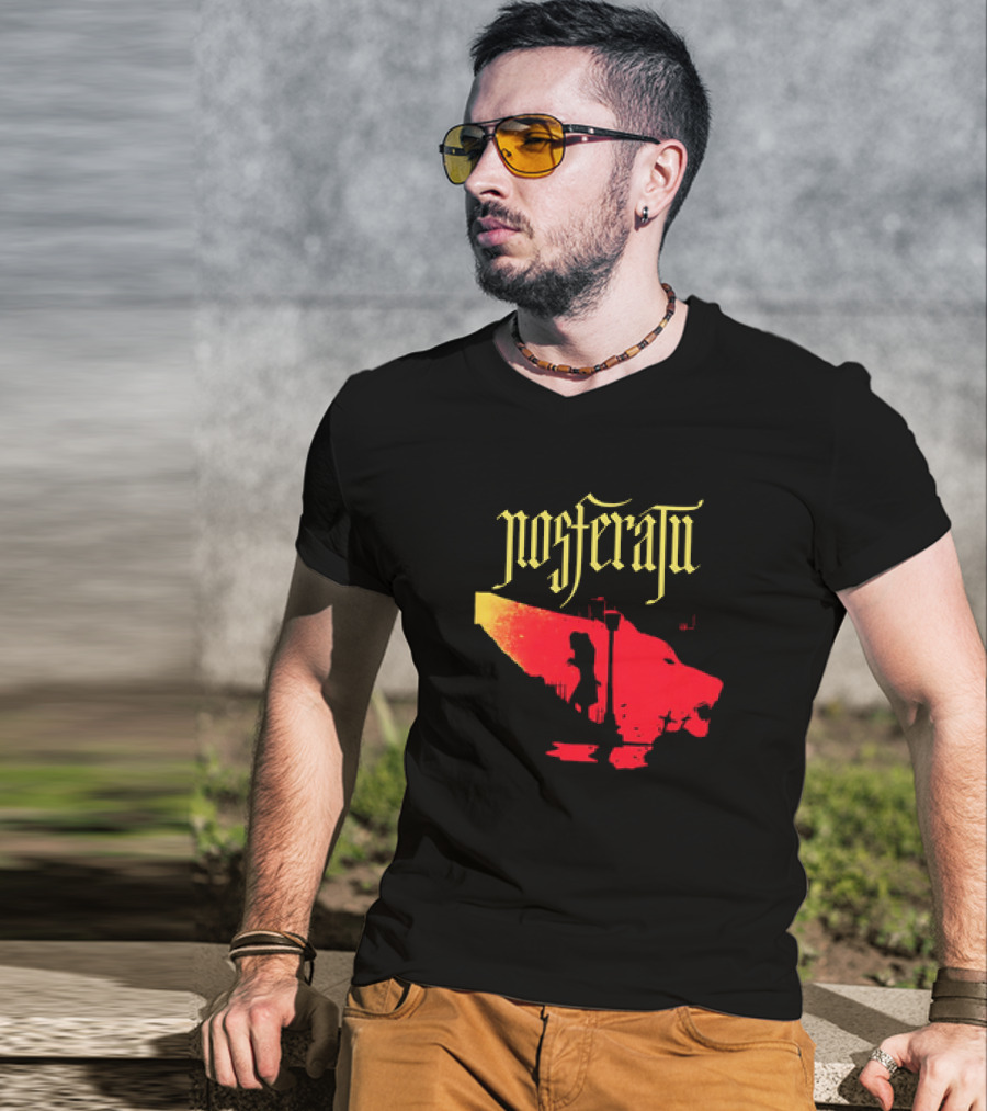 Nosferatu Vampire Silhouette Boat Scene T-Shirt