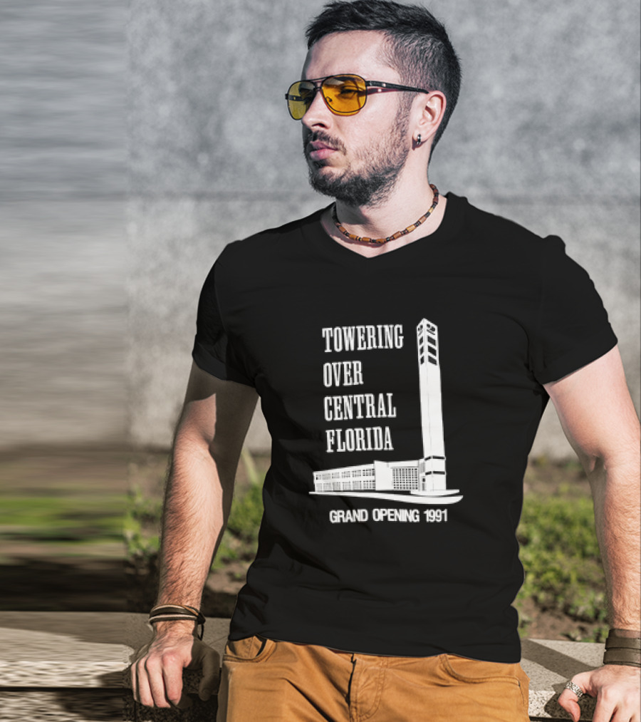 Towering Over Central Florida Grand Opening 1991 Clock Tower Building T-Shirt