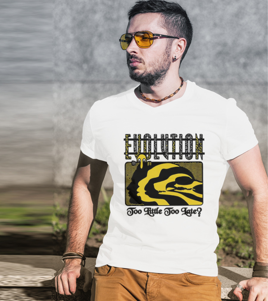 Evolution Too Little Too Late? Bold Yellow And Black T-Shirt