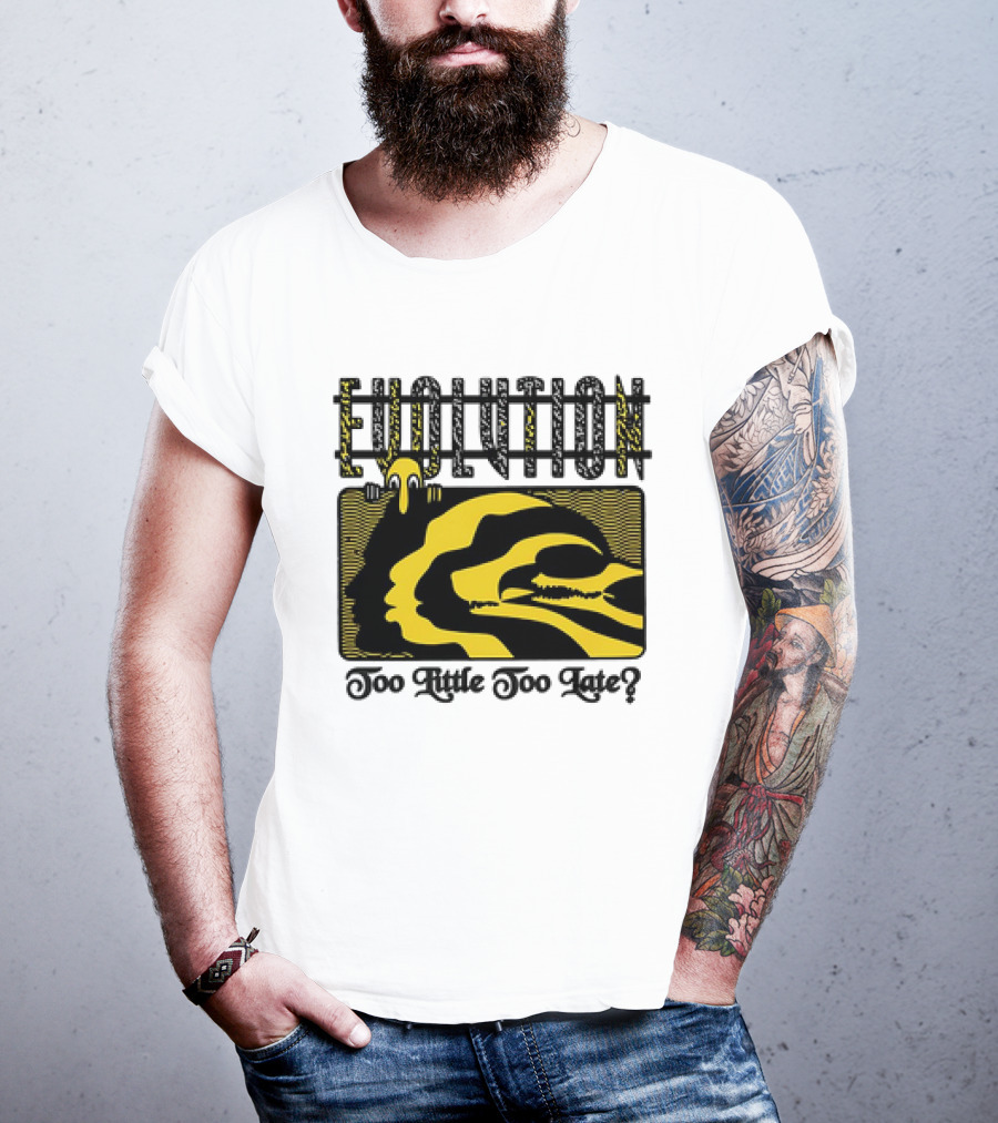 Evolution Too Little Too Late? Bold Yellow And Black T-Shirt