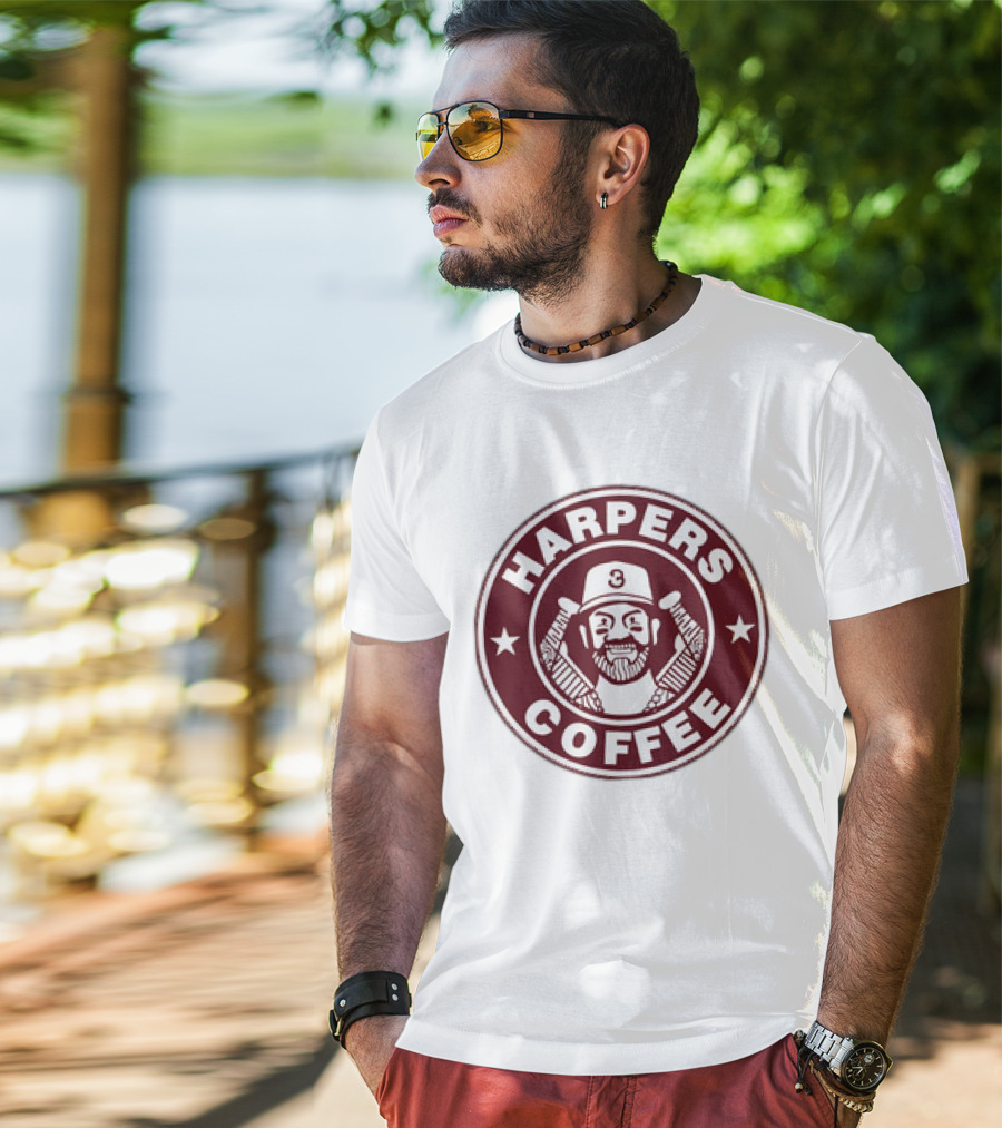 Bryce Harper Harpers Coffee MLBPA Baseball T-Shirt