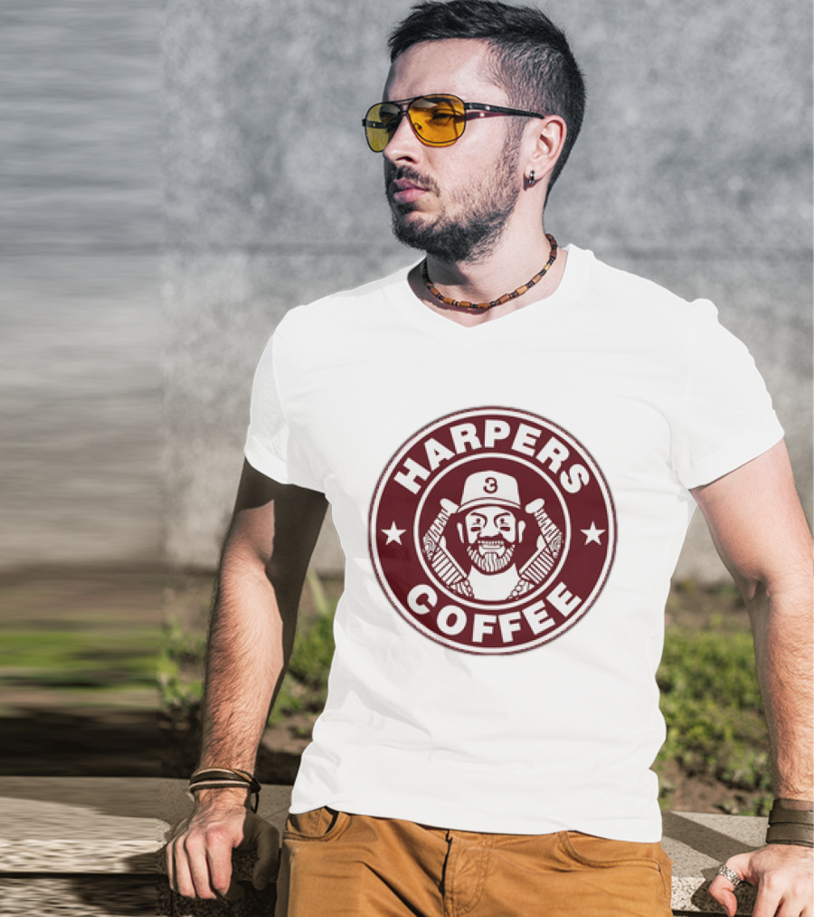 Bryce Harper Harpers Coffee MLBPA Baseball T-Shirt