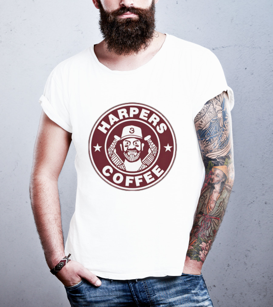 Bryce Harper Harpers Coffee MLBPA Baseball T-Shirt