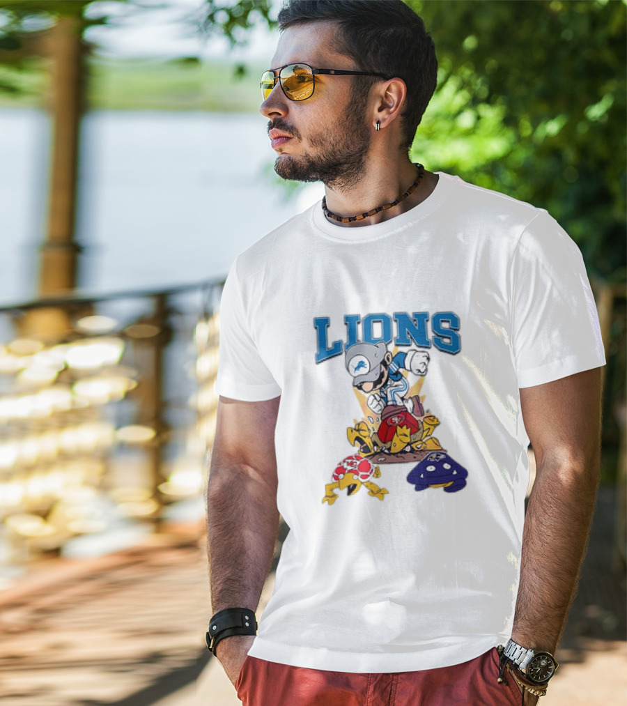 Lions Mario Stomps 49ers Chiefs Ravens T-Shirt