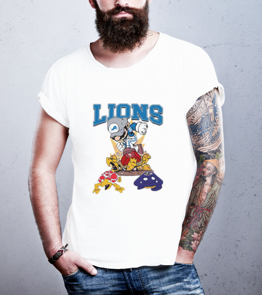 Lions Mario Stomps 49ers Chiefs Ravens T-Shirt