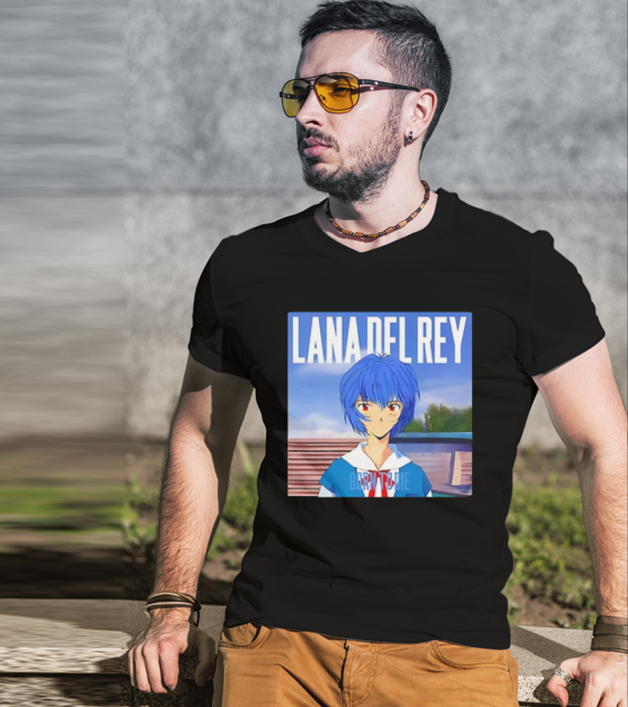 Lana Del Rey Born To Die Anime Rei Ayanami Blue Hair T-Shirt