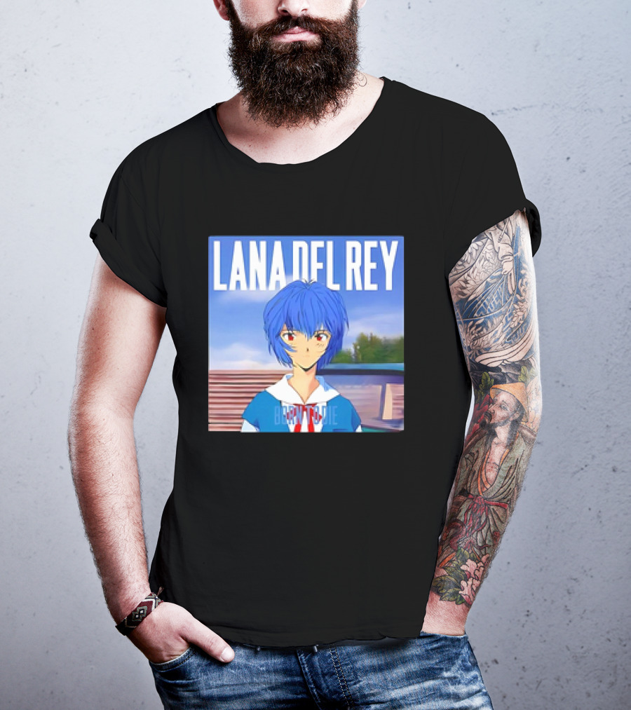 Lana Del Rey Born To Die Anime Rei Ayanami Blue Hair T-Shirt