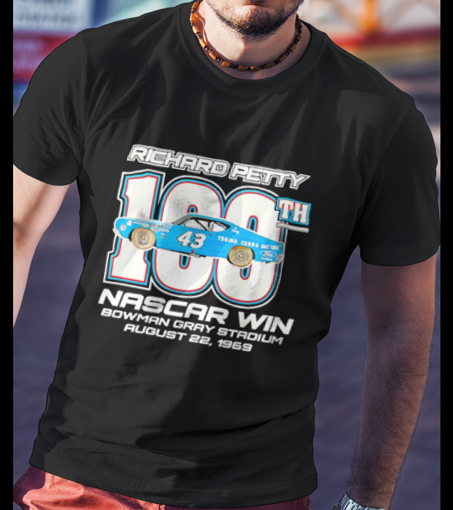 Richard Petty 100th NASCAR Win Bowman Gray Stadium August 22 1969 T-Shirt
