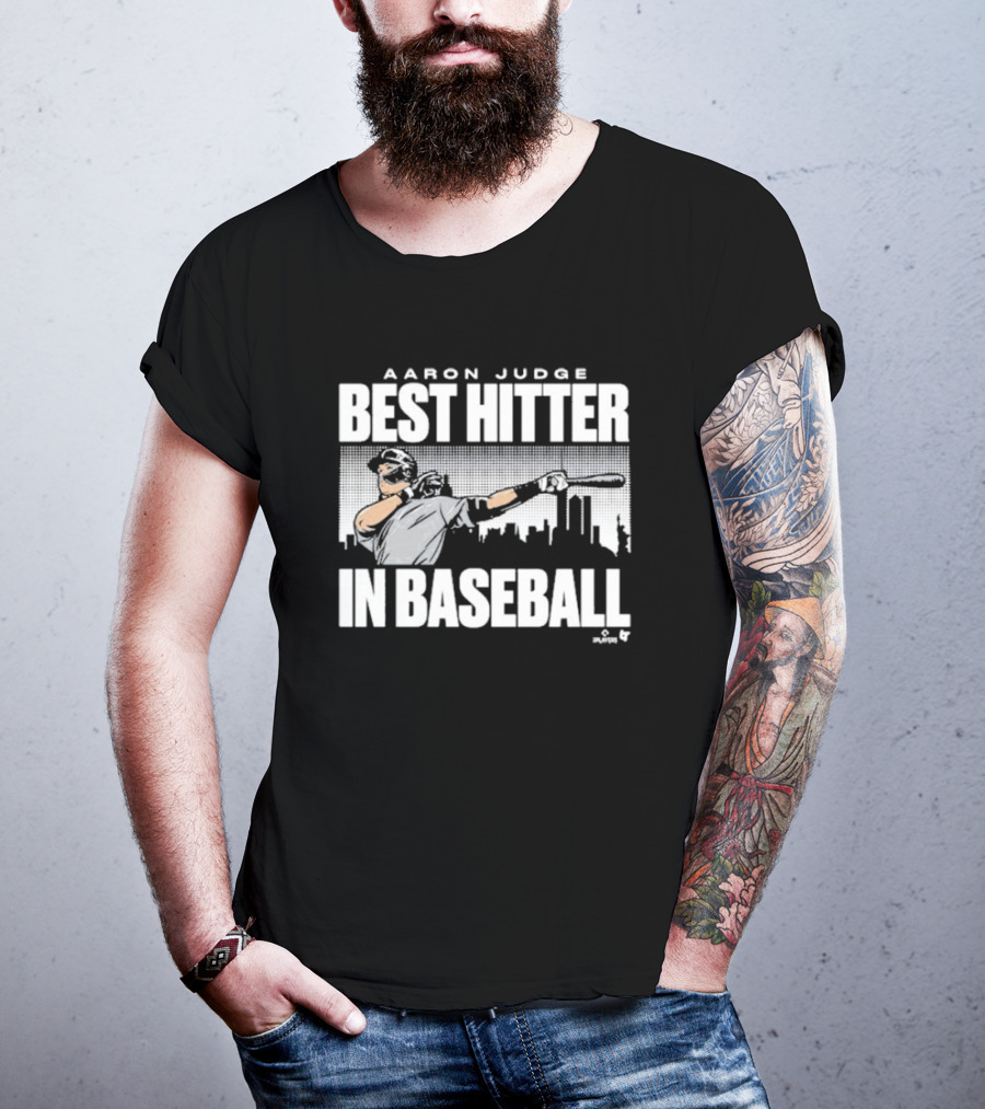 Aaron Judge Best Hitter In Baseball City Skyline Batter Swing T-Shirt