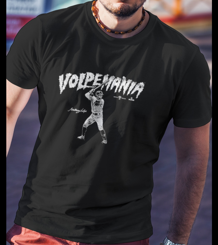 Anthony Volpe Volpemania Baseball Player Silhouette T-Shirt