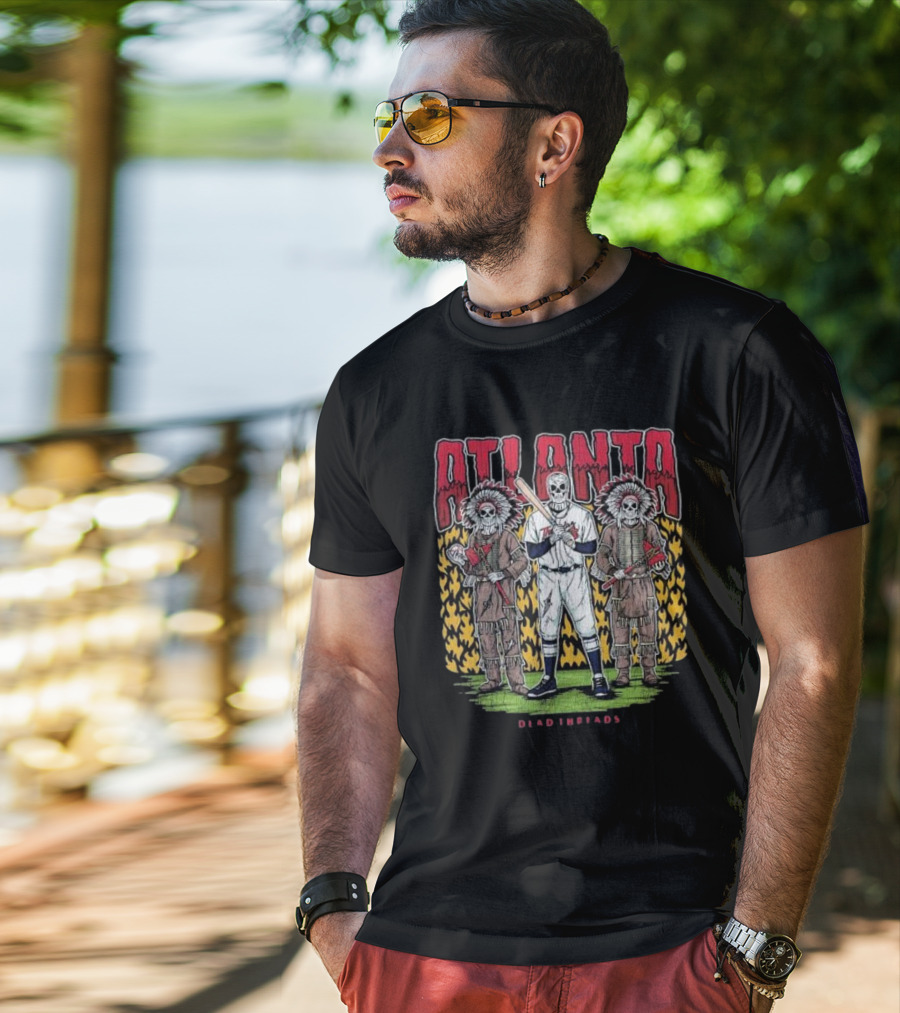 Atlanta Braves Dead Threads Skeleton Baseball Warriors T-Shirt