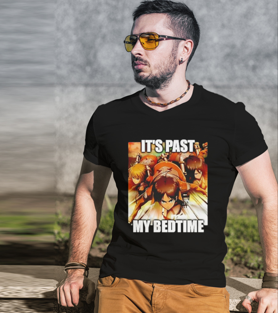 Attack On Titan It’s Past My Bedtime Anime Characters Classic Scene T-Shirt