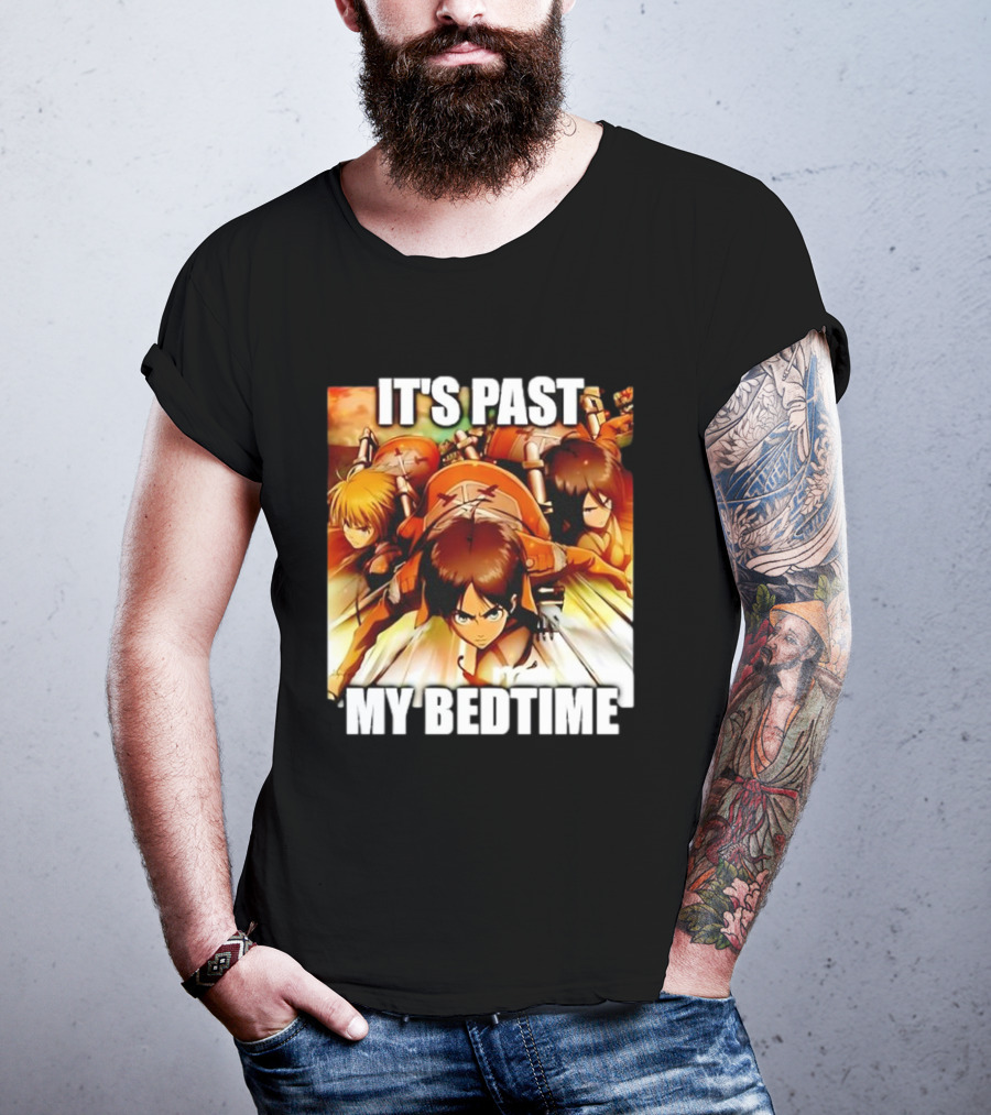 Attack On Titan It’s Past My Bedtime Anime Characters Classic Scene T-Shirt