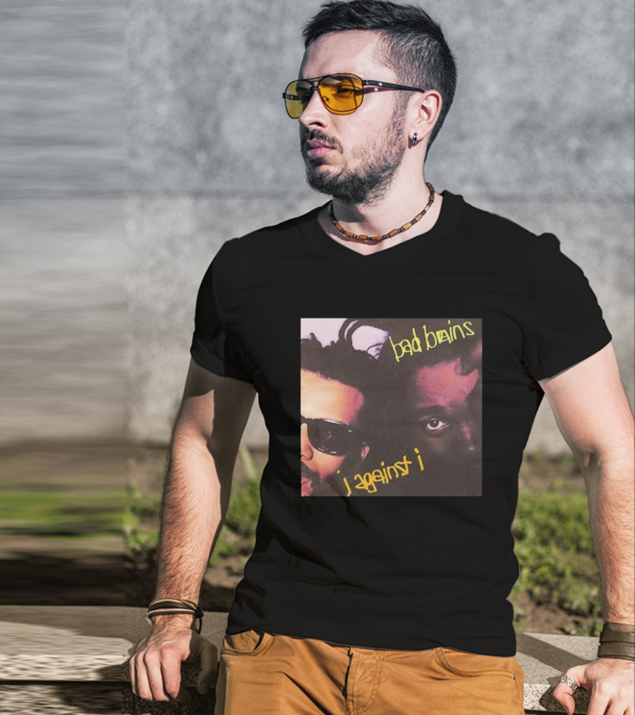 Bad Brains I Against I Album Cover Two Faces With Sunglasses And Dreadlocks T-Shirt