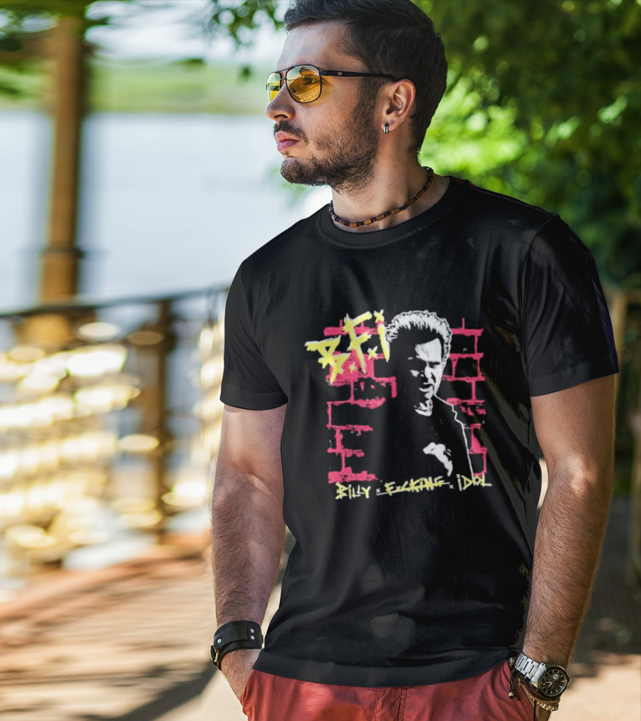 BFI Billy Fcking Idol Brick Wall Graphic T-Shirt