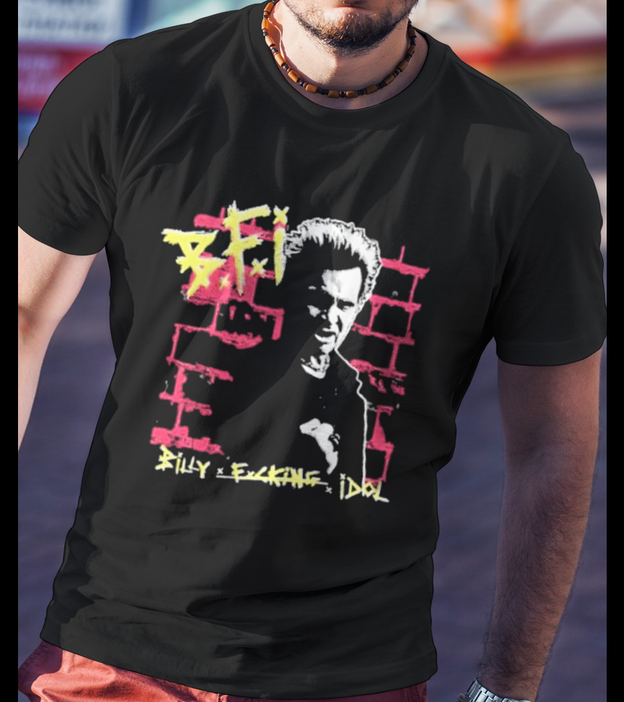 BFI Billy Fcking Idol Brick Wall Graphic T-Shirt
