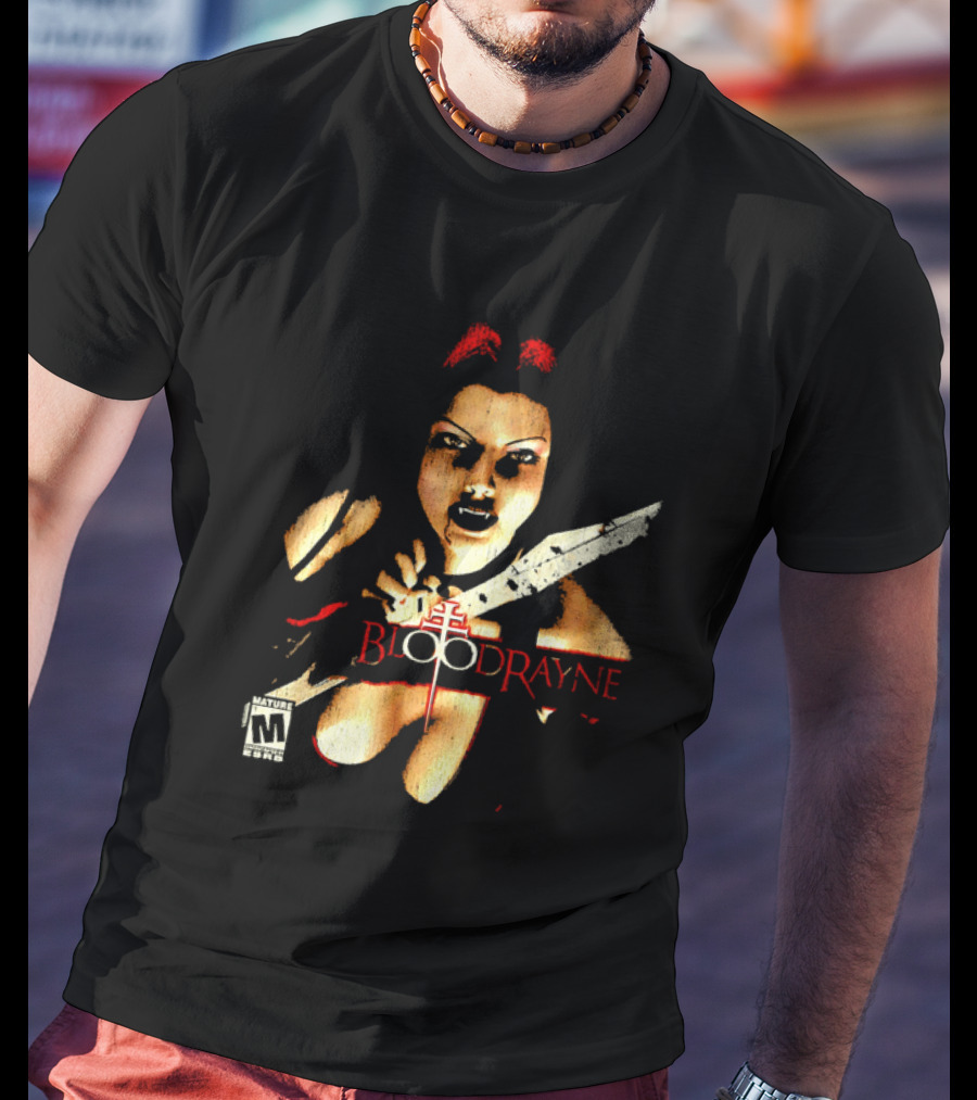BloodRayne M Rating Femme Fatale Sword Wielder T-Shirt