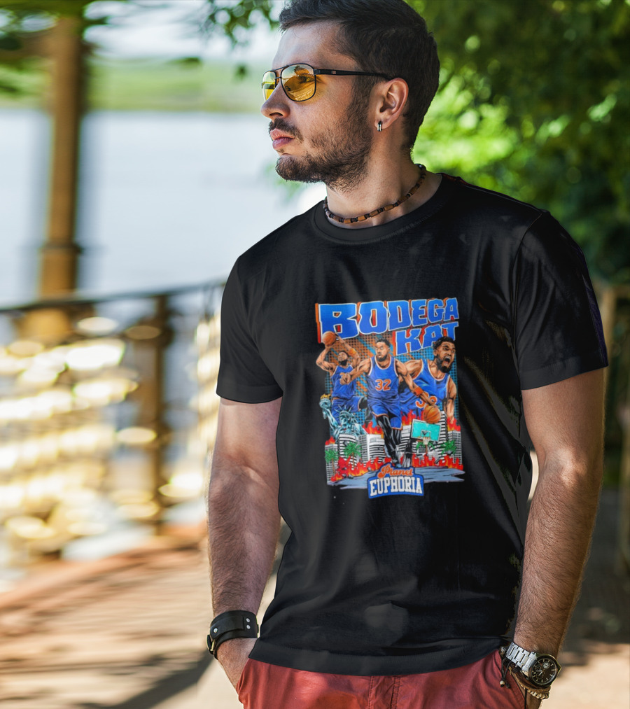 Bodega Kat Basketball Energy Planet Euphoria Action Player Number 32 T-Shirt