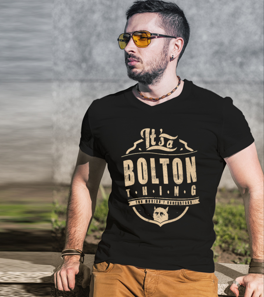 It's A Bolton Thing Cat Emblem T-Shirt