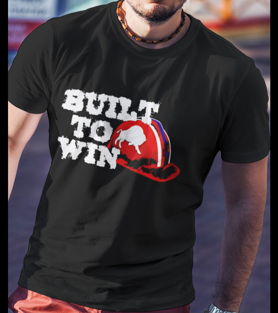 Built To Win Buffalo Bills Helmet Logo T-Shirt