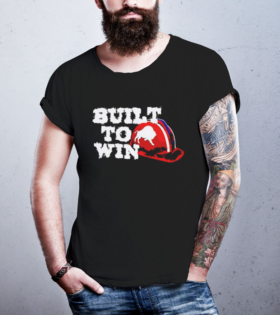 Built To Win Buffalo Bills Helmet Logo T-Shirt