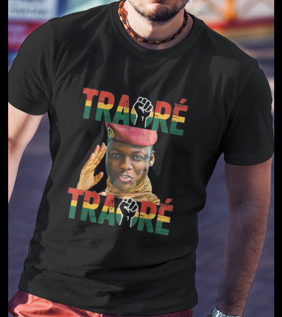 TRAORÉ Burkina Faso Patriotic Fist Symbol Ibrahim Traoré Influence T-Shirt