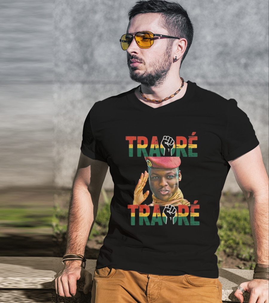 TRAORÉ Burkina Faso Patriotic Fist Symbol Ibrahim Traoré Influence T-Shirt
