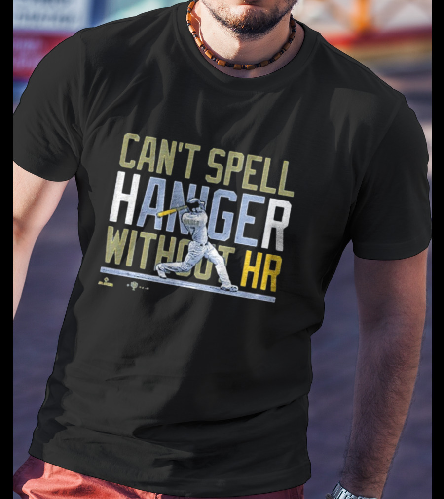 CAN'T SPELL HANIGER WITHOUT HR BASEBALL BATTER SWINGING ICONIC MLB REFERENCE T-Shirt