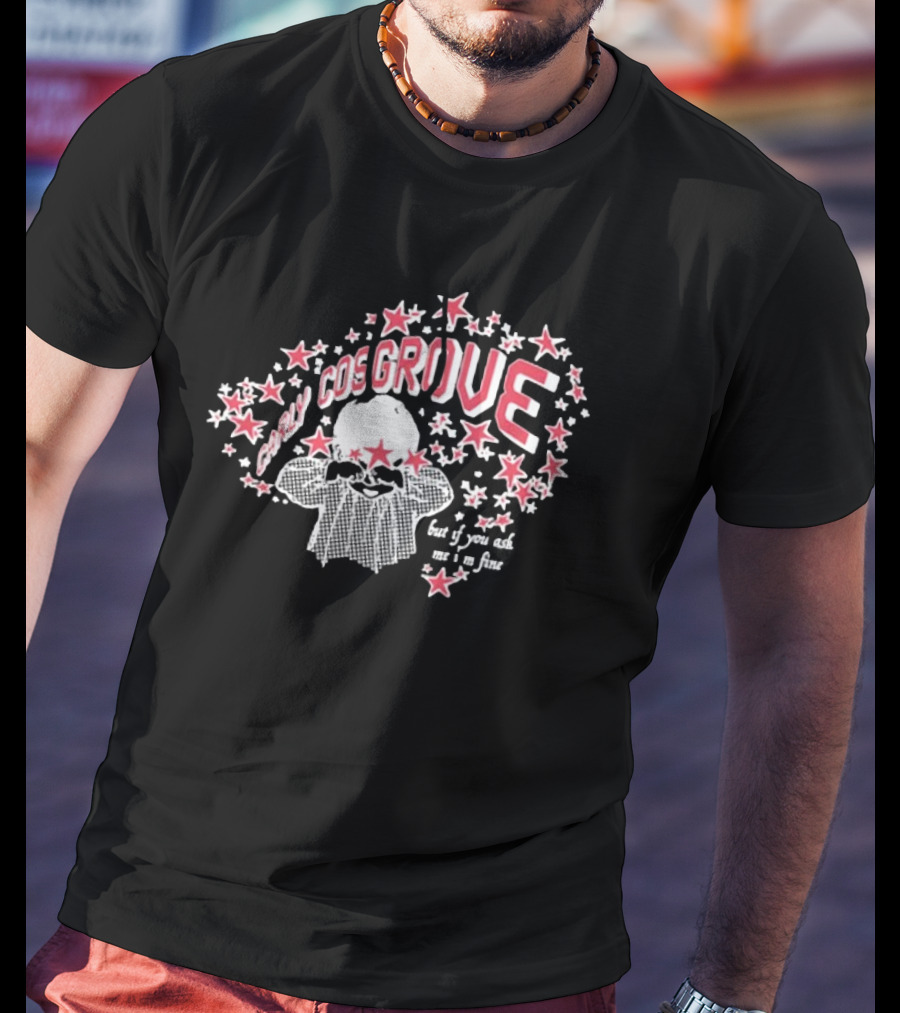 Carly Cosgrove But If You Ask Me I’m Fine Star Pattern T-Shirt