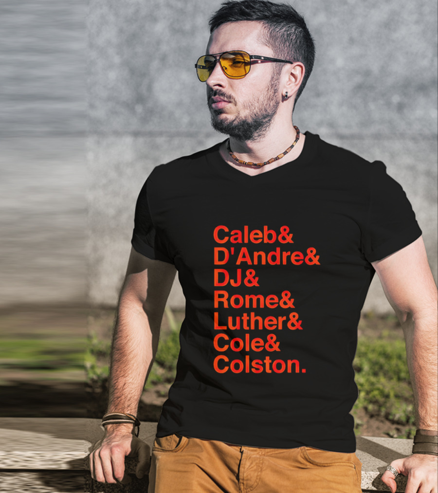 Chicago Football Legends Caleb D'Andre DJ Rome Luther Cole Colston Tribute T-Shirt