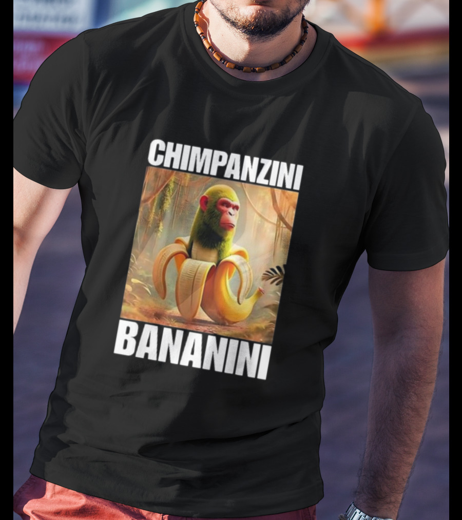 Chimpanzini Bananini Italian Brainrot Jungle Fusion T-Shirt