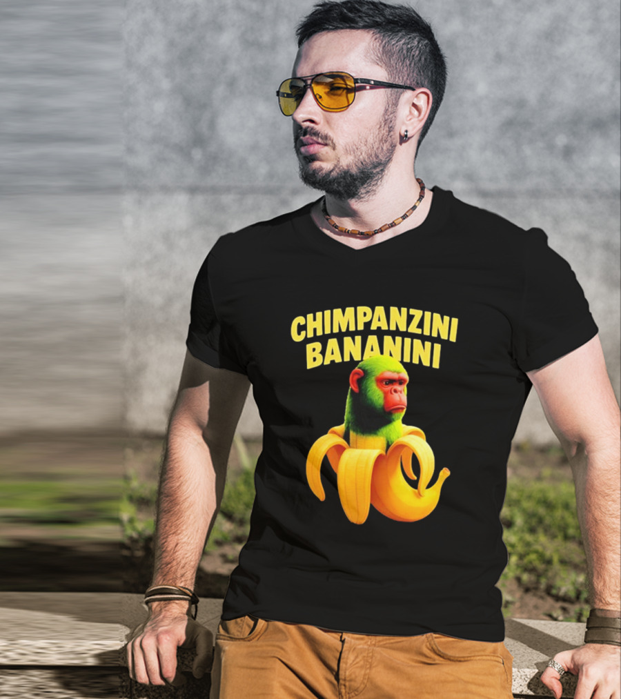Chimpanzini Bananini Fun Italian Brandnot Style T-Shirt