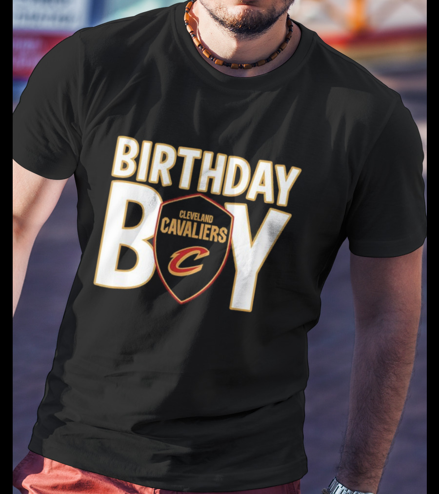 Cleveland Cavaliers NBA Birthday Boy Shield With C Logo T-Shirt