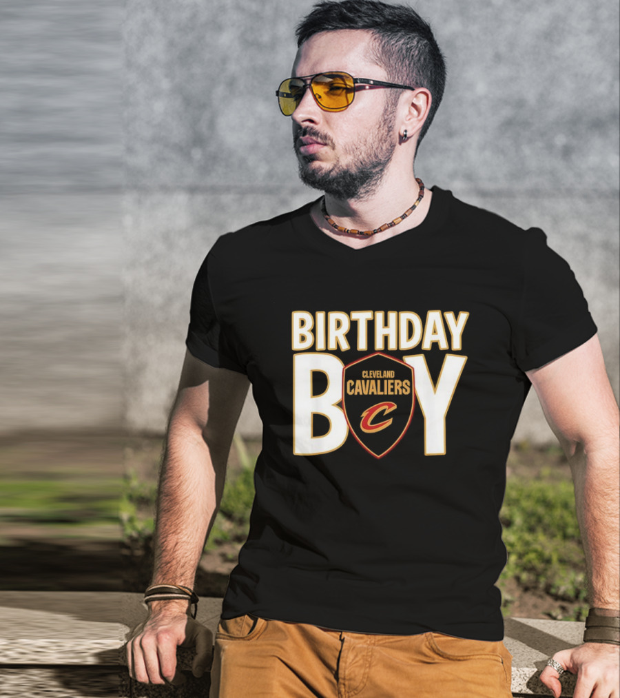 Cleveland Cavaliers NBA Birthday Boy Shield With C Logo T-Shirt