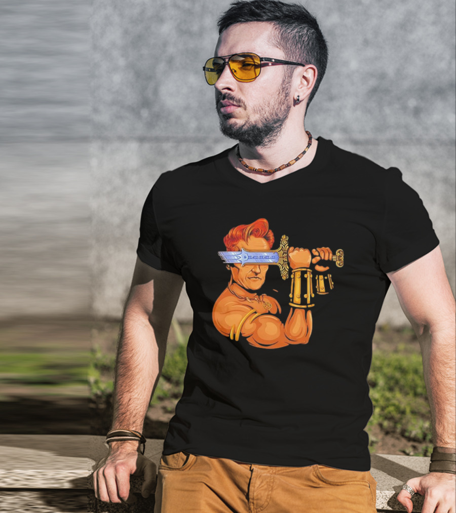 Conan O'Brien Barbarian Parody Sword T-Shirt