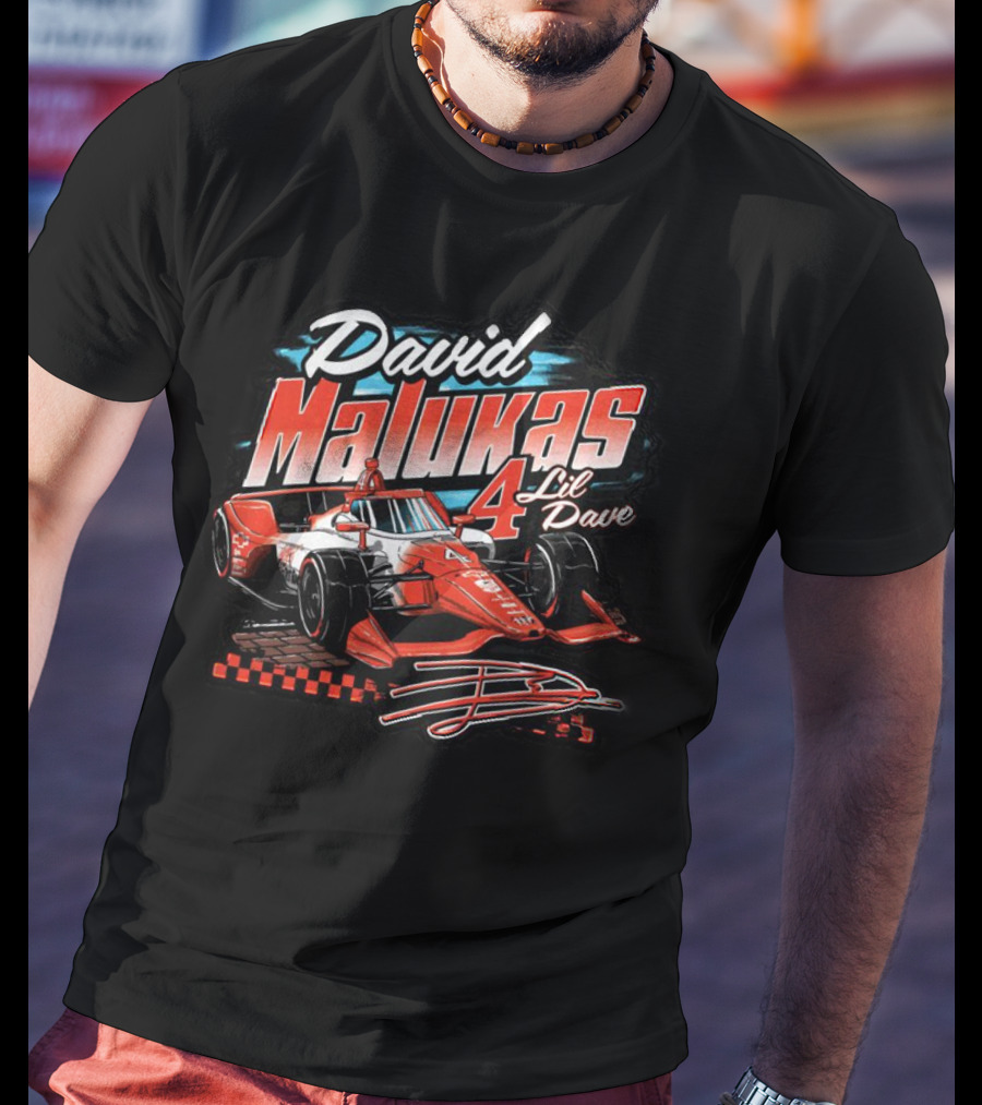David Malukas Racecar 4 Lil Dave Racing Tribute Motorsports T-Shirt