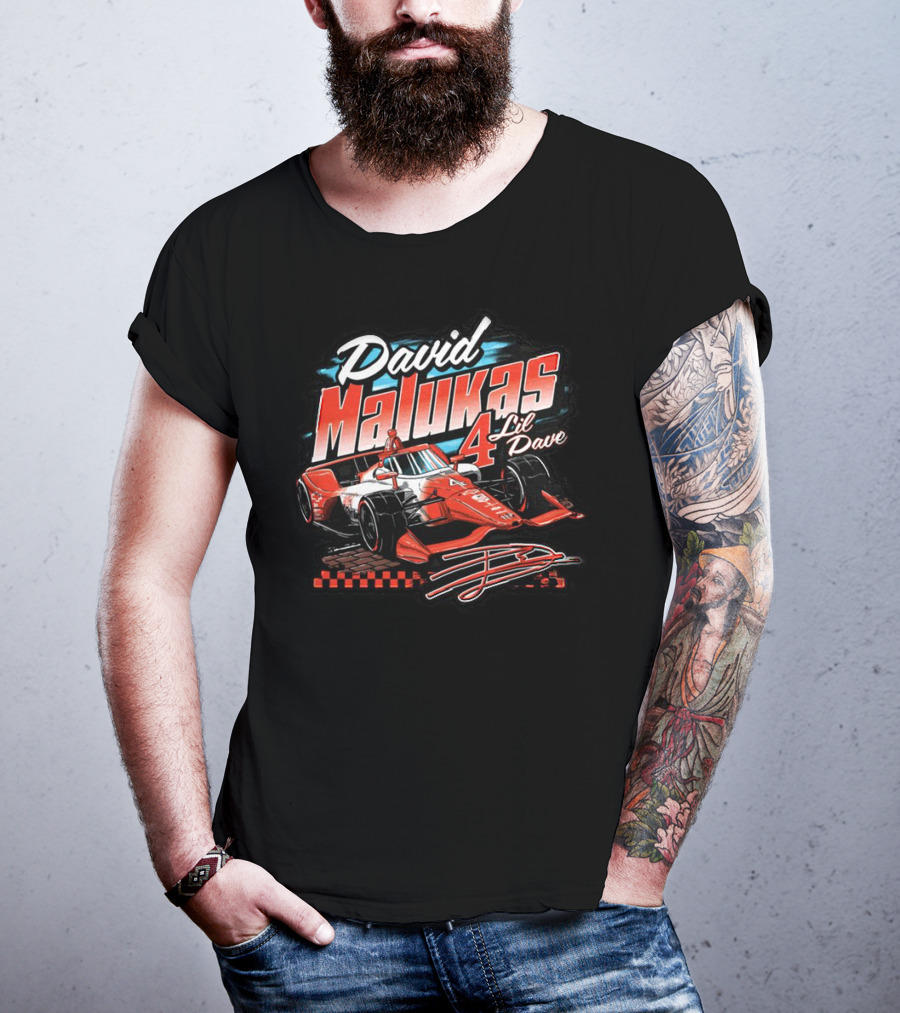 David Malukas Racecar 4 Lil Dave Racing Tribute Motorsports T-Shirt