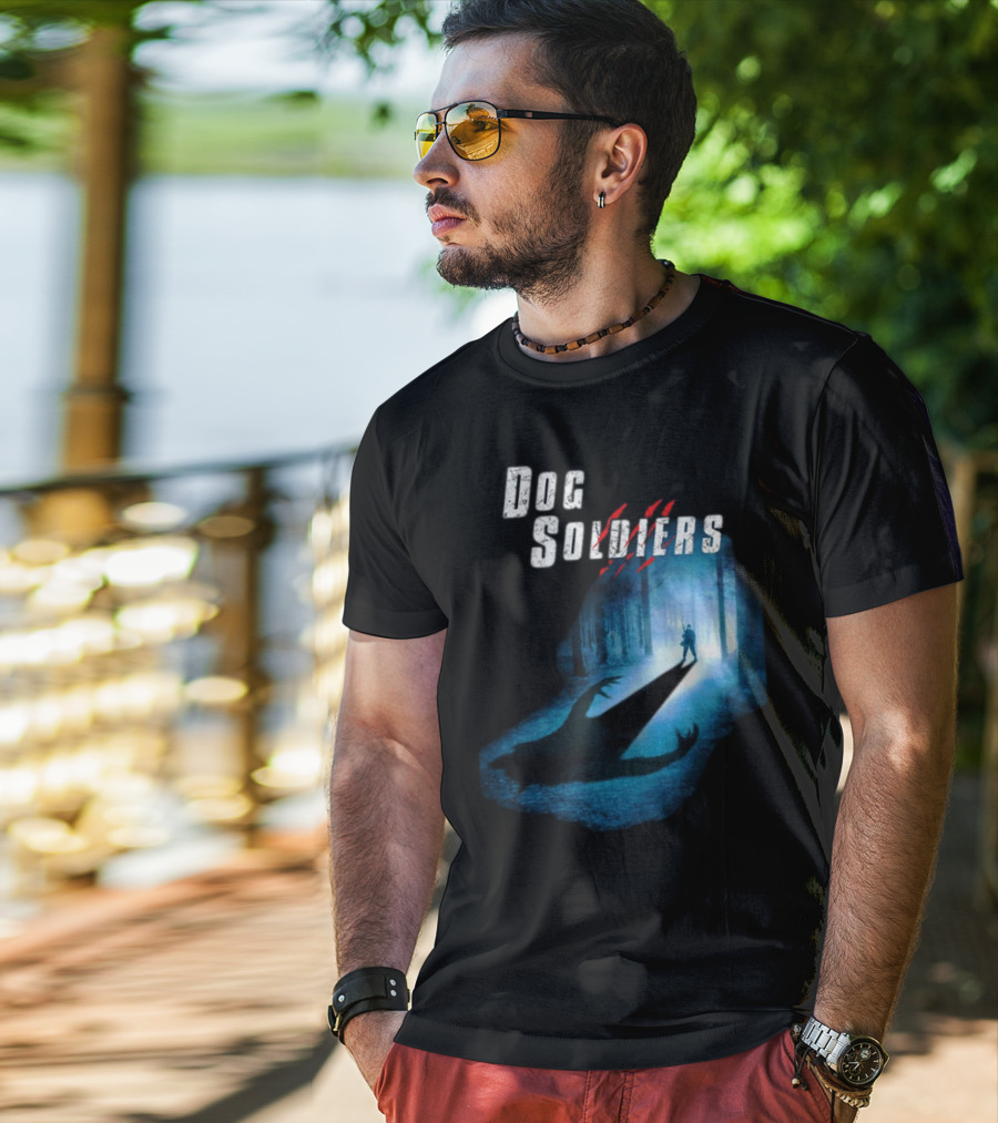 Dog Soldiers Werewolf Shadow In Forest Scene T-Shirt