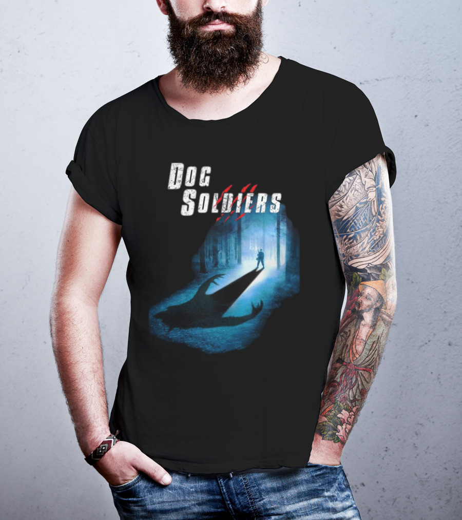 Dog Soldiers Werewolf Shadow In Forest Scene T-Shirt