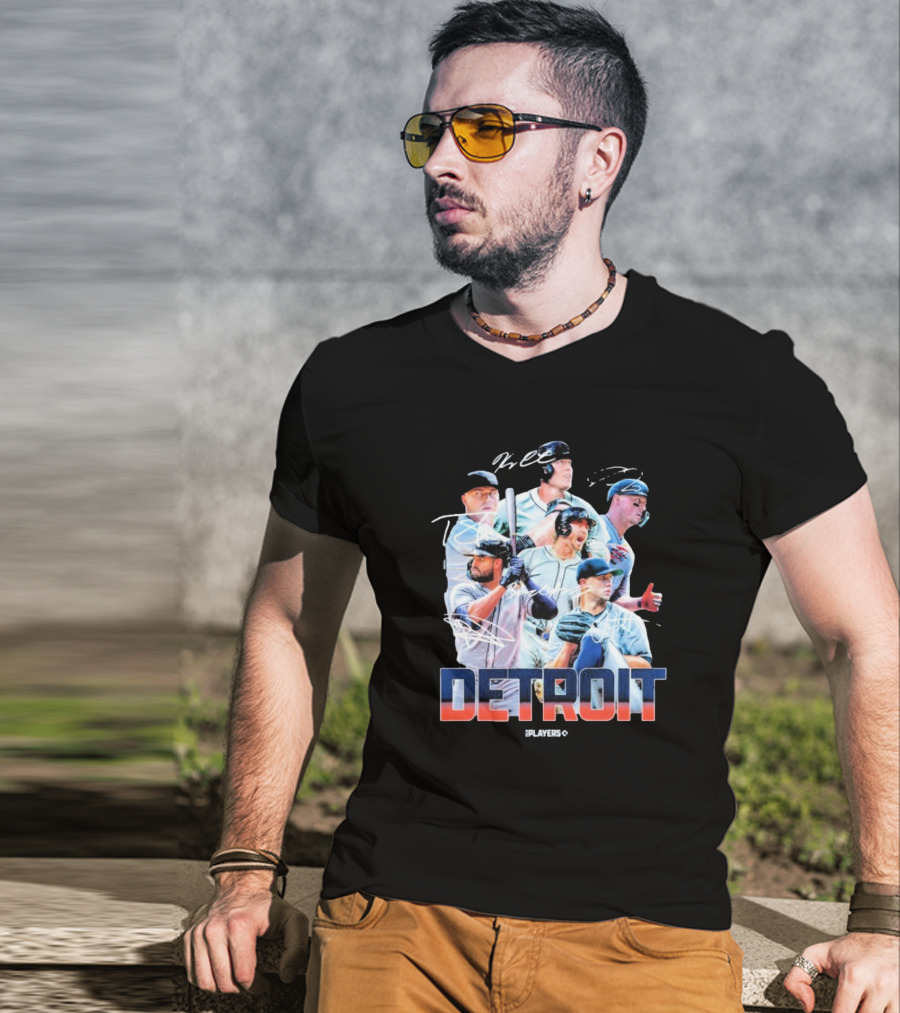 Detroit Tigers MLB Players Series Signatures 2025 Highlights T-Shirt