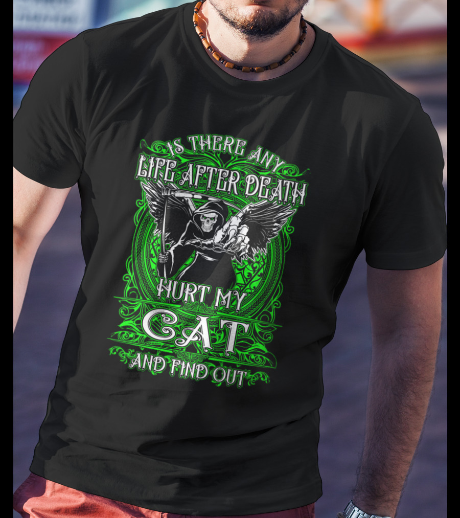 IS THERE ANY LIFE AFTER DEATH HURT MY CAT AND FIND OUT T-Shirt