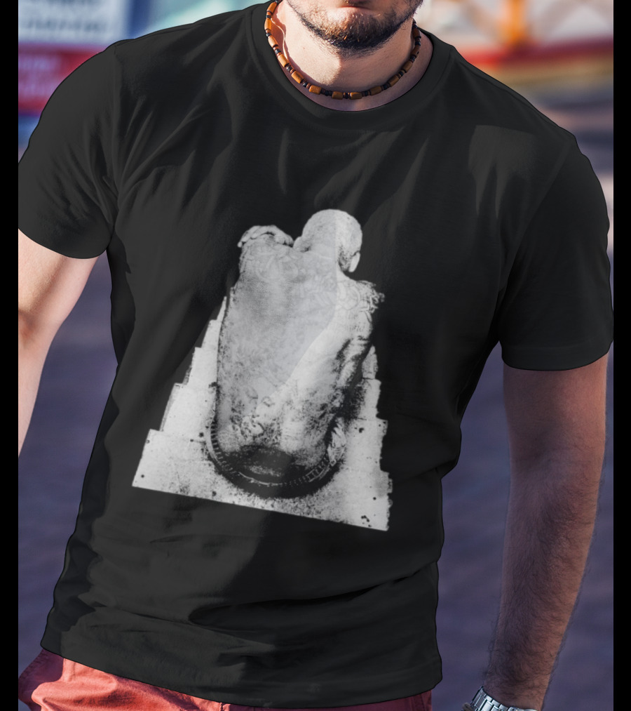 "Ekkstacy Tattooed Figure Sitting On Staircase Design" T-Shirt
