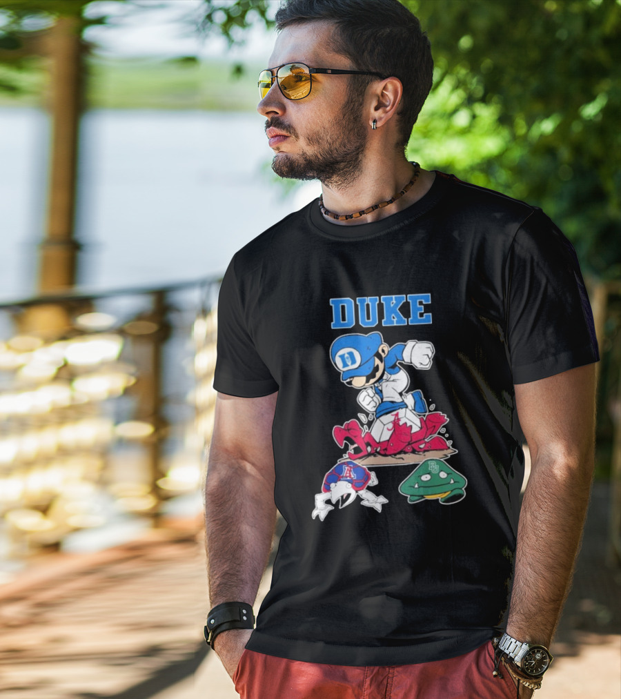 Duke Blue Devils Super Mario Crushing Arizona Wildcats Baylor T-Shirt