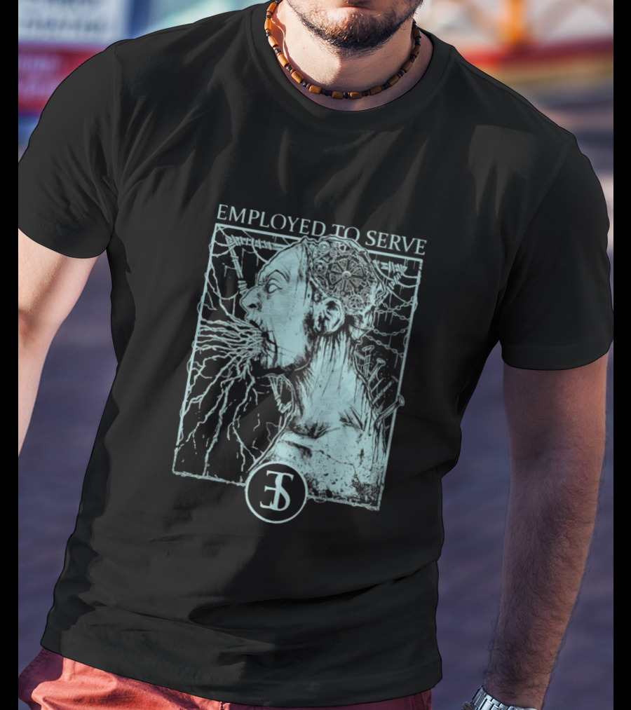 Employed To Serve Force Fed Intense Scream Artwork T-Shirt
