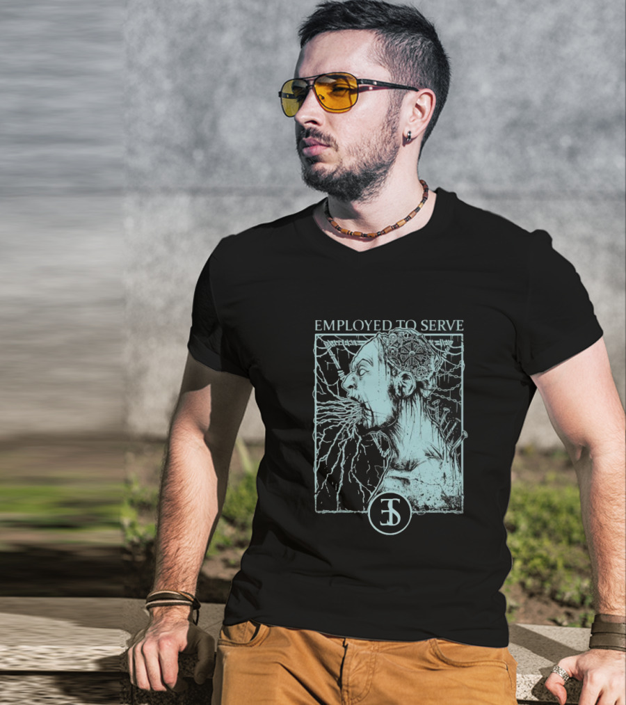 Employed To Serve Force Fed Intense Scream Artwork T-Shirt